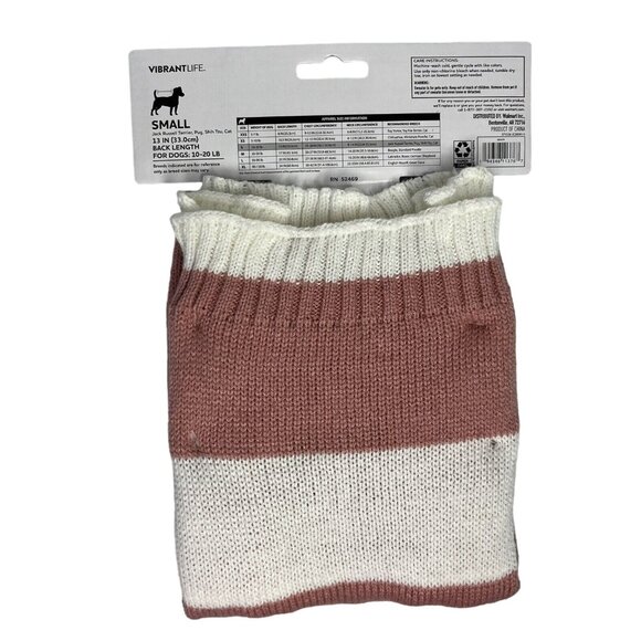 Vibrant Life Pet Sweater Spoiled Pink Size Small - Picture 2 of 10